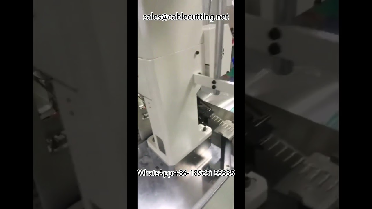 Kaksipäinen automaattinen vedenpitävä pultinpäätykone #automaatiolaitteet #valjaat