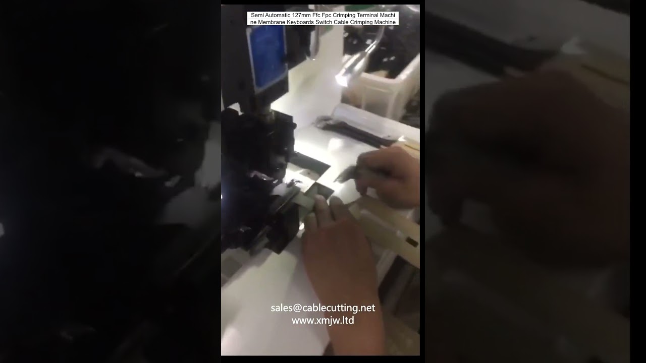 Puoliautomaattinen 127 mm FFC/FPC -kaapelinpuristuskone kalvonäppäimistöille ja kytkinkaapeleille